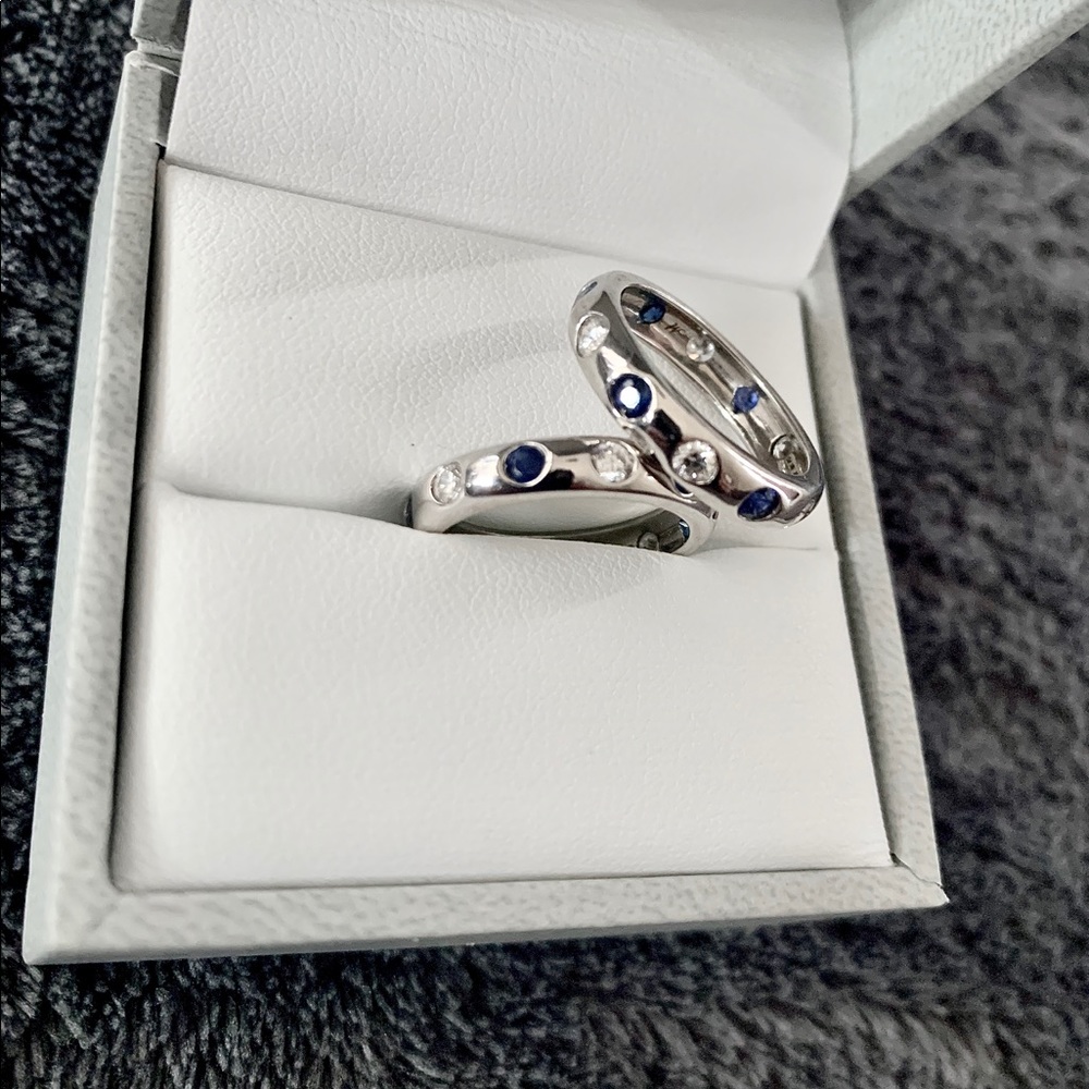❣️SOLD❣️Monique Lhuillier Diamond/Sapphire 💍